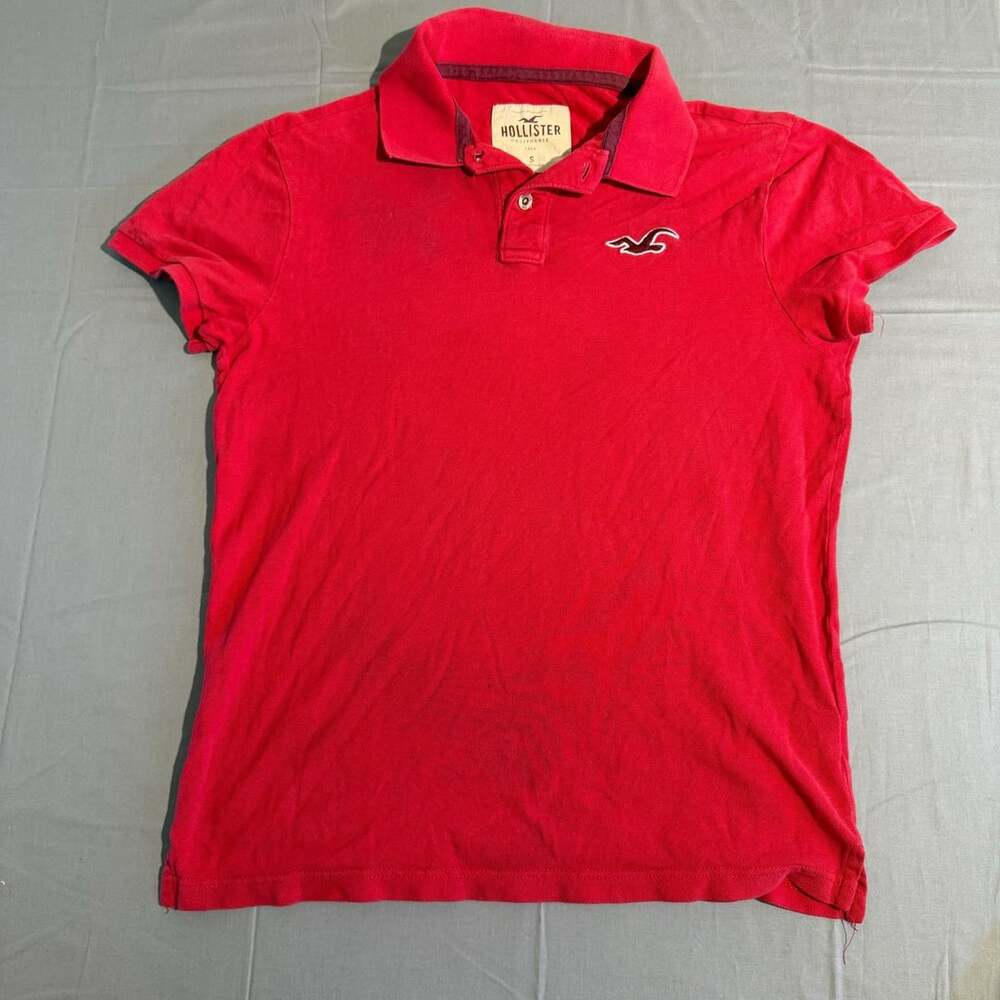 Hollister Polo Shirt Size S Red